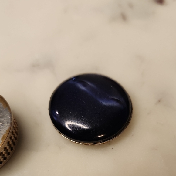 Vintage Blue Moon Stone and Gold Trinket Box Italy - Picture 4 of 6